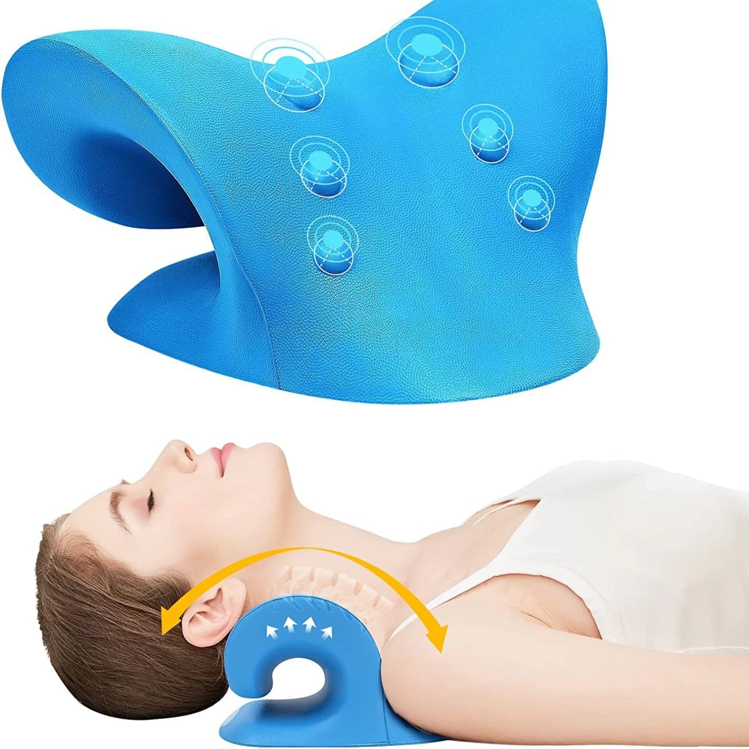 suport cervical pentru gat si umeri dispozitiv pentru aliniere coloana si relaxare musculatura