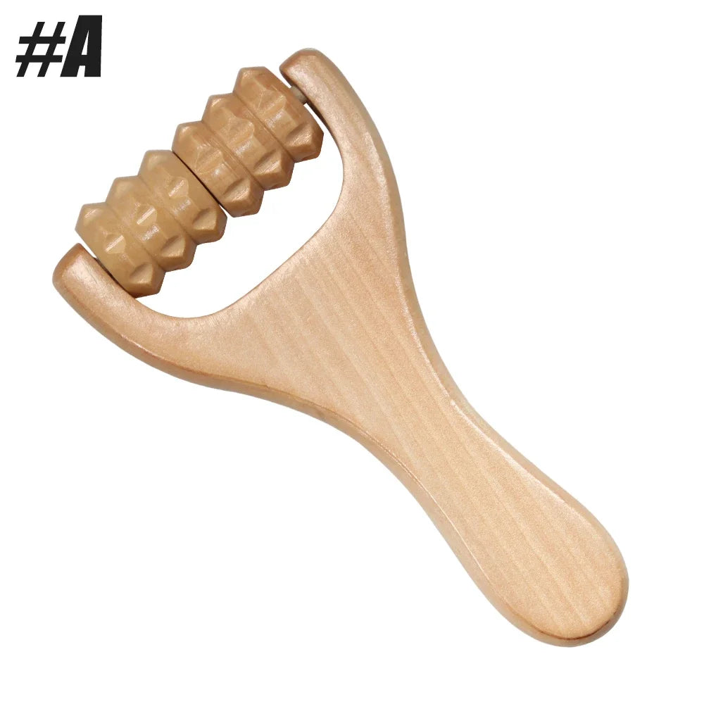 Rola masaj lemn pentru corp – trigger point gat, spate, picioare si relaxare