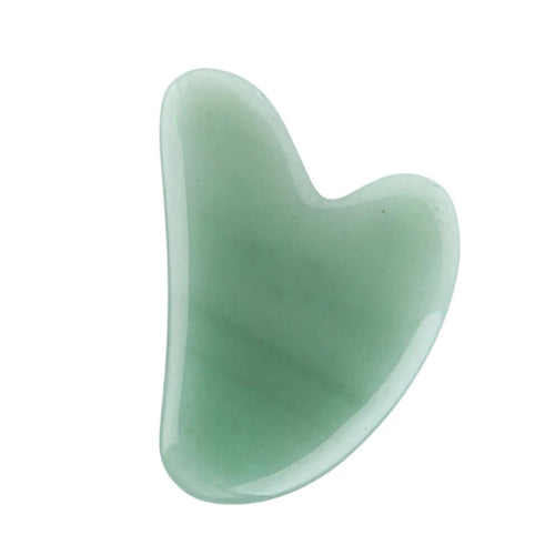Placa Gua Sha cuart roz forma inima – masaj facial lifting, drenaj limfatic, relaxare