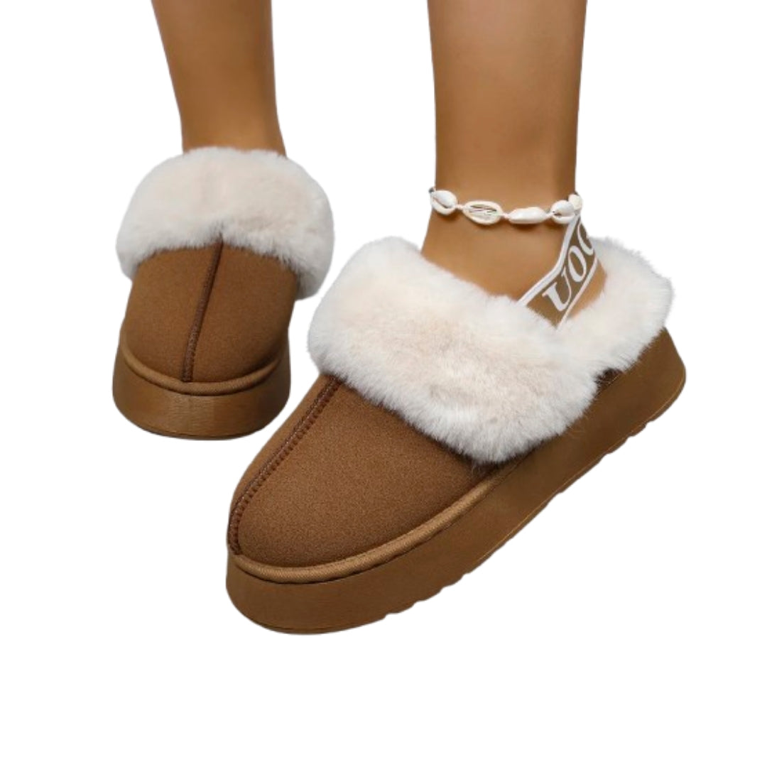 papuci dama din piele intoarsa cu platforma sandale casual confortabile pentru exterior