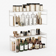 organizator reglabil pentru dulap baie suport metalic pentru cosmetice si accesorii depozitare