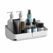 raft organizator baie si bucatarie fara gaurire montat pe perete pentru cosmetice si condimente