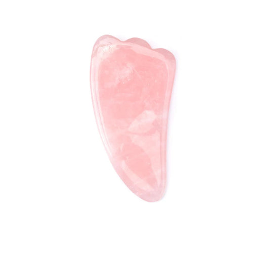 Placa Gua Sha cuart roz forma inima – masaj facial lifting, drenaj limfatic, relaxare