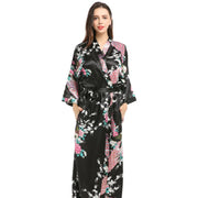 Halat dama satin kimono cu buzunare – elegant pentru mireasa si domnisoare de onoare