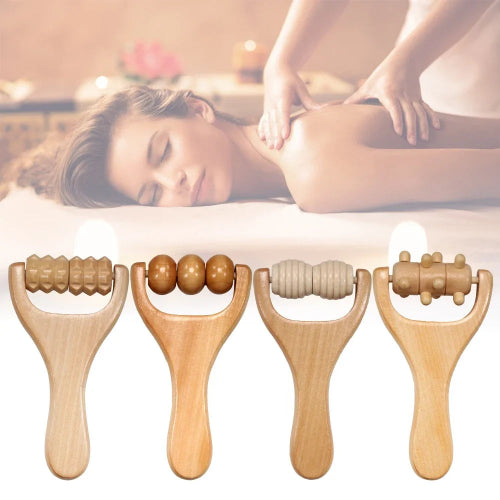 rola masaj din lemn pentru corp trigger point pentru gat spate picioare si relaxare musculara