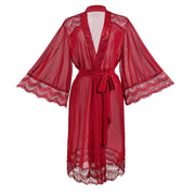 Halat dama dantela rosie – rochie de noapte eleganta si confortabila pentru acasa