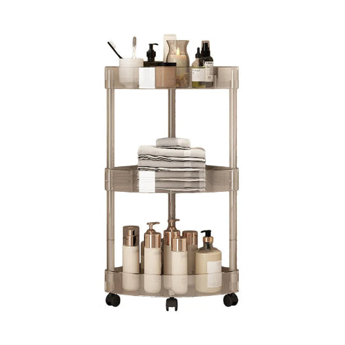 raft organizator baie cu 5 niveluri tip carucior pentru depozitare cosmetice si produse casa