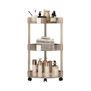raft organizator baie cu 5 niveluri tip carucior pentru depozitare cosmetice si produse casa