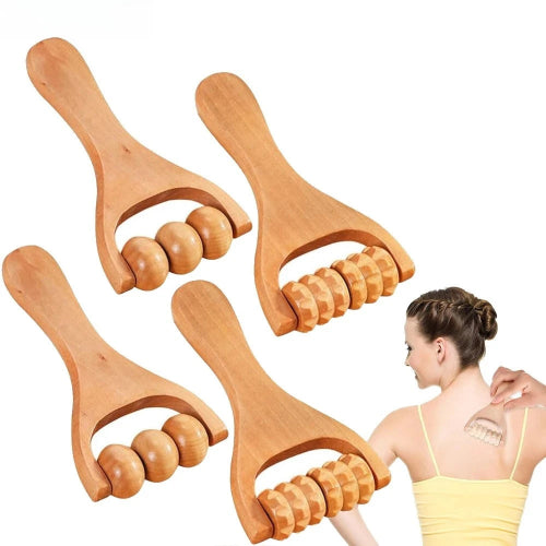 rola masaj din lemn pentru corp trigger point pentru gat spate picioare si relaxare musculara