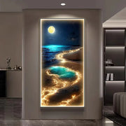 Aplica LED perete cu tablou abstract – decor modern pentru living, hol si dining