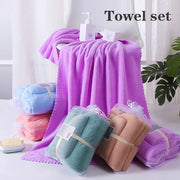 Set 2 prosoape baie super absorbante coral velvet – moi si pufoase pentru casa, hotel si SPA