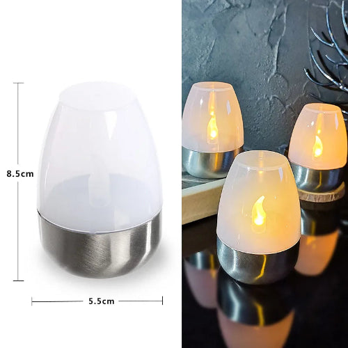 Lumanari LED solare reincarcabile waterproof – iluminat exterior gradina si evenimente