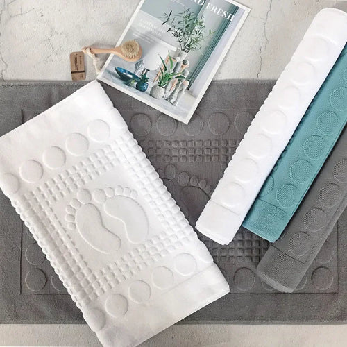 Covoras baie bumbac 100% antiderapant 50x80cm – prosop podea absorbant hotel SPA, lavabil