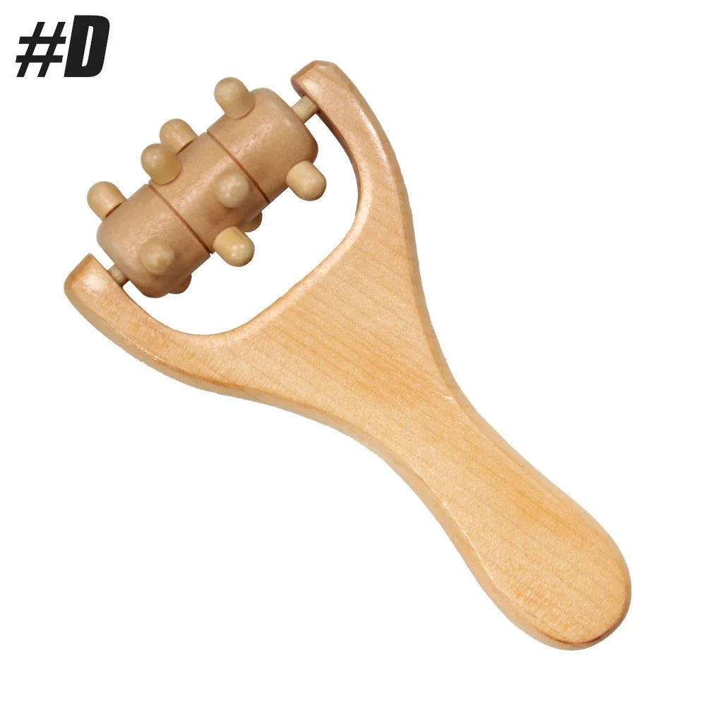 Rola masaj lemn pentru corp – trigger point gat, spate, picioare si relaxare