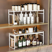 organizator reglabil pentru dulap baie suport metalic pentru cosmetice si accesorii depozitare