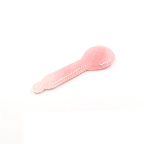 Placa Gua Sha cuart roz ingrijire ten – masaj facial corporal anti-rid, lifting natural