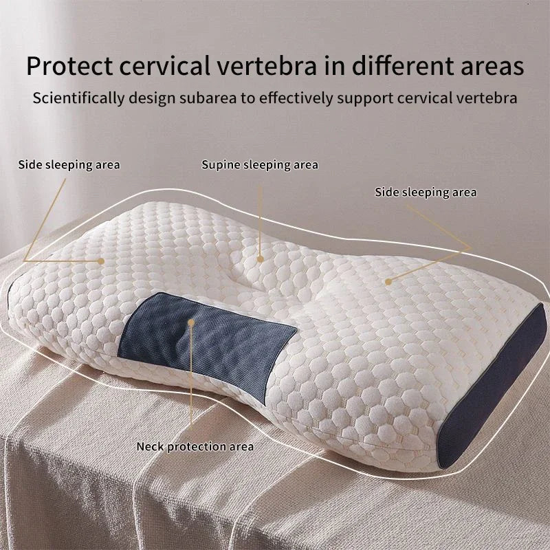 Perna ortopedica cervicala cu masaj – fibra soia pentru gat si somn odihnitor