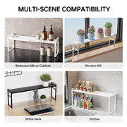 Organizator dulap baie reglabil metalic – suport depozitare cosmetice si accesorii
