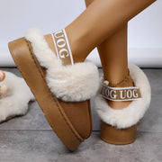 Papuci dama cu platforma din piele intoarsa – sandale casual confortabile pentru exterior