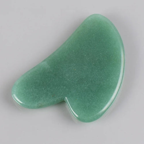 Placa Gua Sha cuart roz forma inima – masaj facial lifting, drenaj limfatic, relaxare