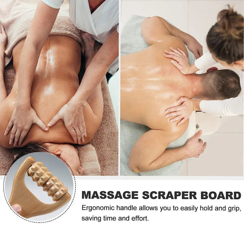 Rola masaj lemn pentru corp – trigger point gat, spate, picioare si relaxare