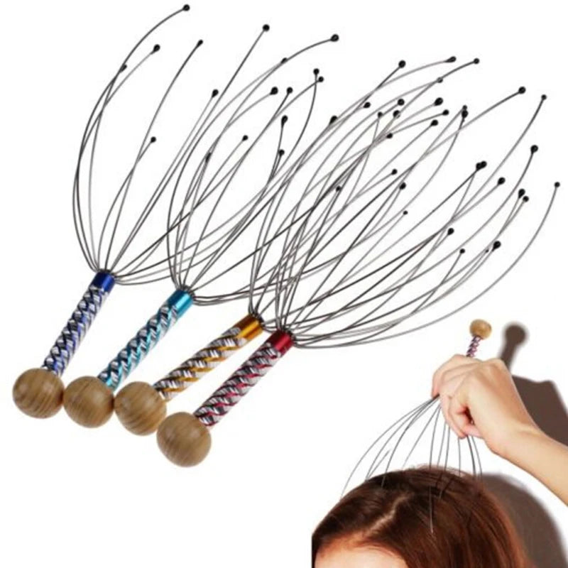 Masaj scalp tip octopus – aparat manual pentru cap si gat anti stres si relaxare
