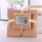 Set 2 prosoape baie super absorbante coral velvet – moi si pufoase pentru casa, hotel si SPA