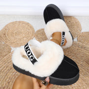 Papuci dama cu platforma din piele intoarsa – sandale casual confortabile pentru exterior