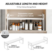 Organizator dulap baie reglabil metalic – suport depozitare cosmetice si accesorii
