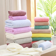 Set 2 prosoape baie super absorbante coral velvet – moi si pufoase pentru casa, hotel si SPA