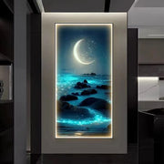 Aplica LED perete cu tablou abstract – decor modern pentru living, hol si dining