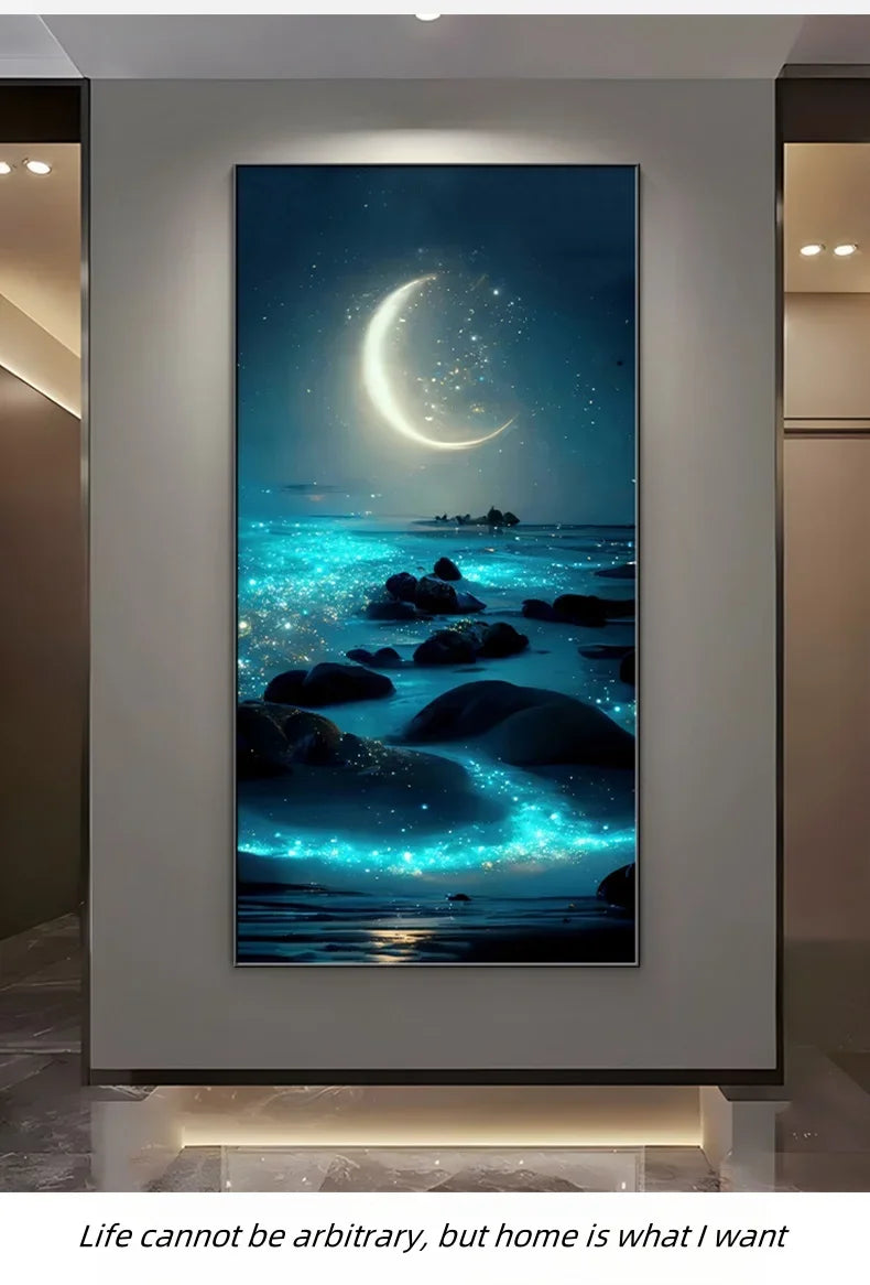 Aplica LED perete cu tablou abstract – decor modern pentru living, hol si dining