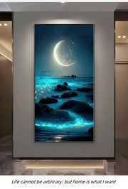 Aplica LED perete cu tablou abstract – decor modern pentru living, hol si dining
