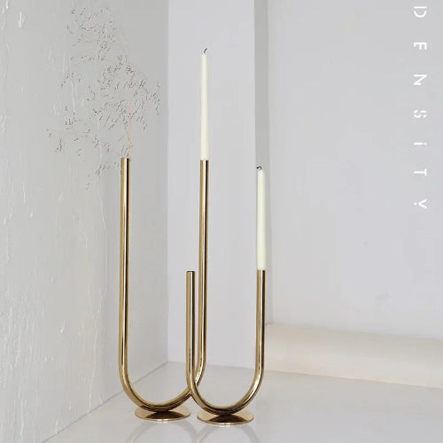 Suport lumanare auriu metal – decorativ modern pentru masa si decor elegant