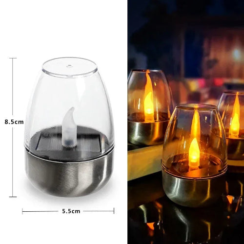 Lumanari LED solare reincarcabile waterproof – iluminat exterior gradina si evenimente
