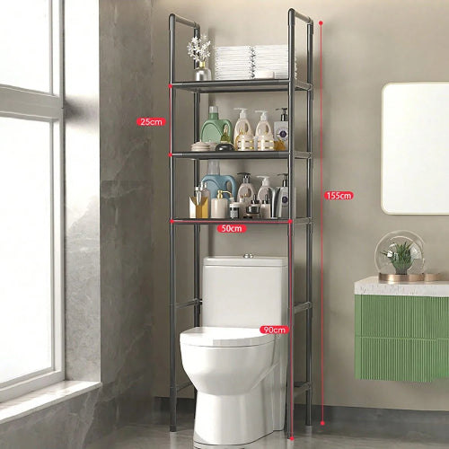 Raft baie peste toaleta 3 niveluri – organizator multifunctional economisire spatiu