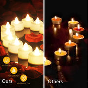 Set lumanari LED petale trandafir – lumina calda decor romantic si evenimente speciale