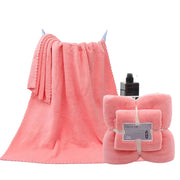 Set 2 prosoape baie super absorbante coral velvet – moi si pufoase pentru casa, hotel si SPA