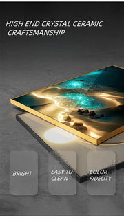 Aplica LED perete cu tablou abstract – decor modern pentru living, hol si dining