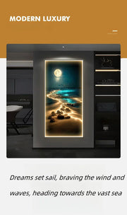 Aplica LED perete cu tablou abstract – decor modern pentru living, hol si dining