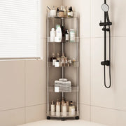 Raft organizator baie 5 niveluri cu roti – carucior depozitare multifunctional bucatarie, reglabil