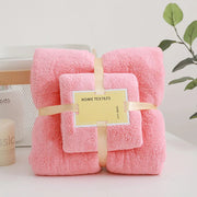 Set 2 prosoape baie super absorbante coral velvet – moi si pufoase pentru casa, hotel si SPA