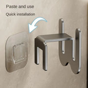 Suport papuci baie perete fara gaurire – organizator incaltaminte multifunctional, inox
