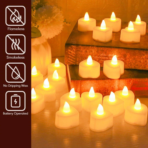 Set lumanari LED petale trandafir – lumina calda decor romantic si evenimente speciale