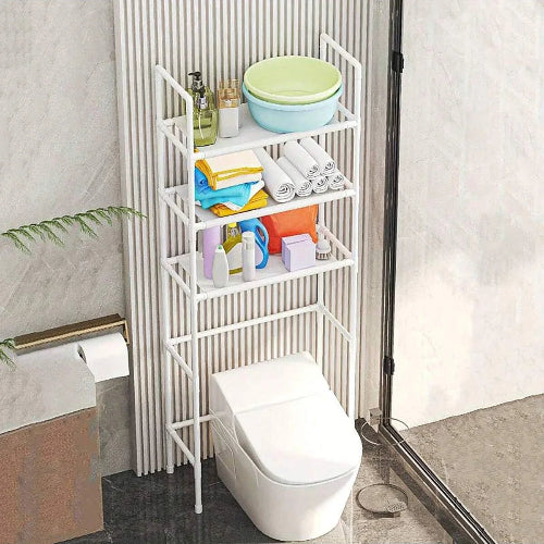 Raft baie peste toaleta 3 niveluri – organizator multifunctional economisire spatiu