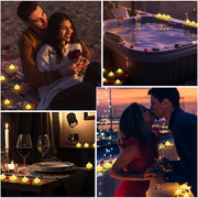 Set lumanari LED petale trandafir – lumina calda decor romantic si evenimente speciale
