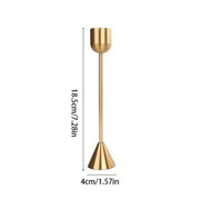 Suport lumanari auriu metalic – elegant pentru masa, nunta si decor evenimente