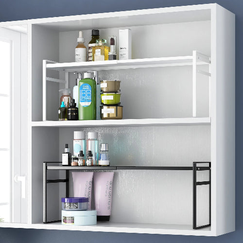 Organizator dulap baie reglabil metalic – suport depozitare cosmetice si accesorii