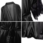 halat dama satin cu dantela florala rochie de noapte eleganta si confortabila pentru acasa