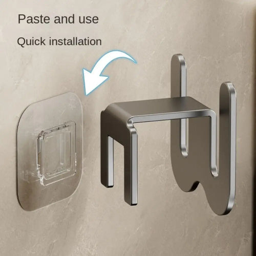 Suport papuci baie perete fara gaurire – organizator incaltaminte multifunctional, inox